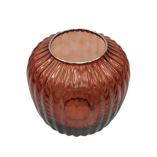 7.5" Dark Pink Glass Vase by Ashland®